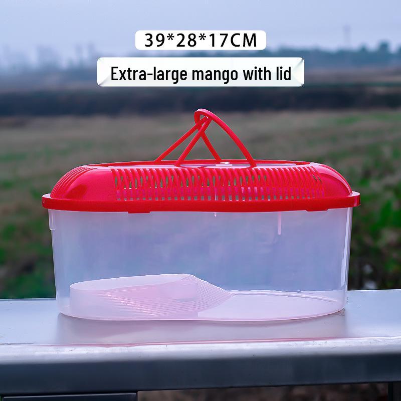 Transparent Multi-Size Handheld Pet Breeding Box and Tank for Turtles, Goldfish, and Hamsters