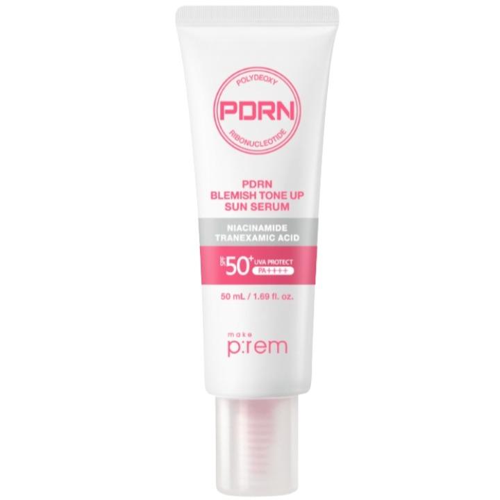 make p:rem PDRN Blemish Tone Up Sun Serum Vitamin Glow Brightening Sunscreen SPF50+ PA++++ 50ml