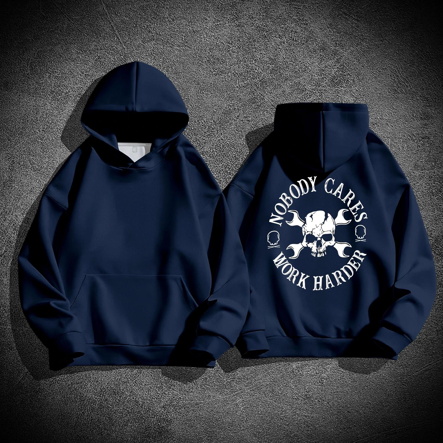 

Men s and women s skull print hooded sweatshirts skull print hoodies solid color sports casual jogging hip-hop 3XL