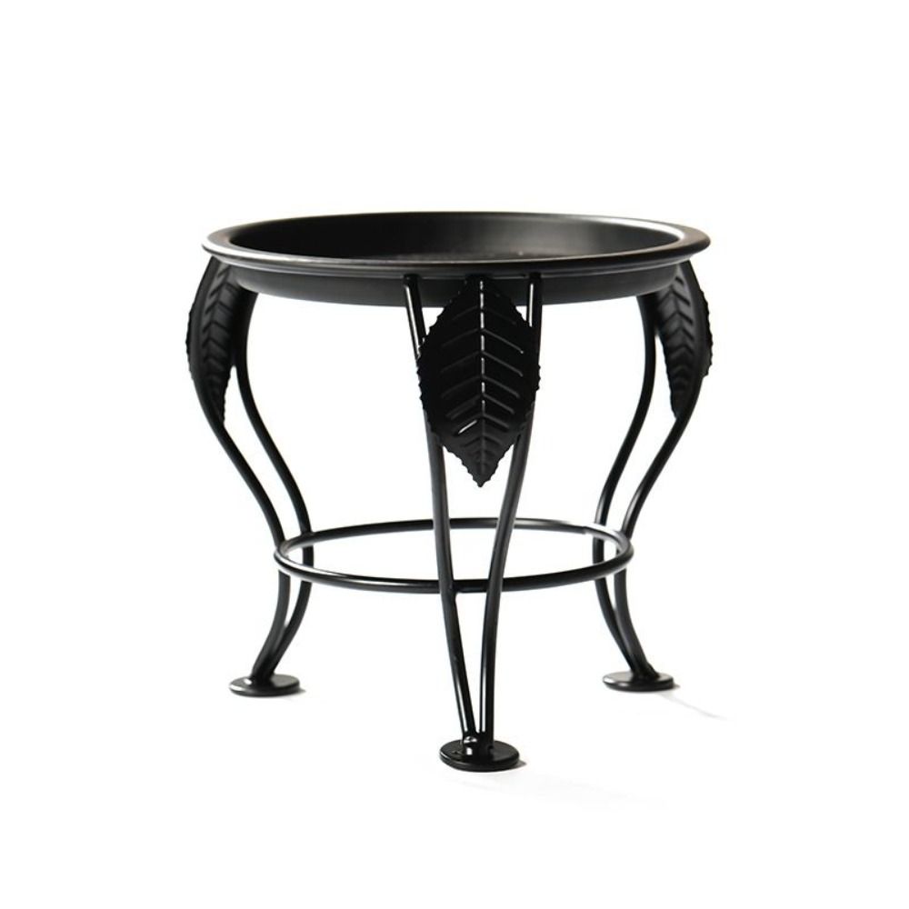 Iron Art Iron Flower Rack Black Mini Flowerpot Stand Creative Three-legged Plant Stand  Balcony