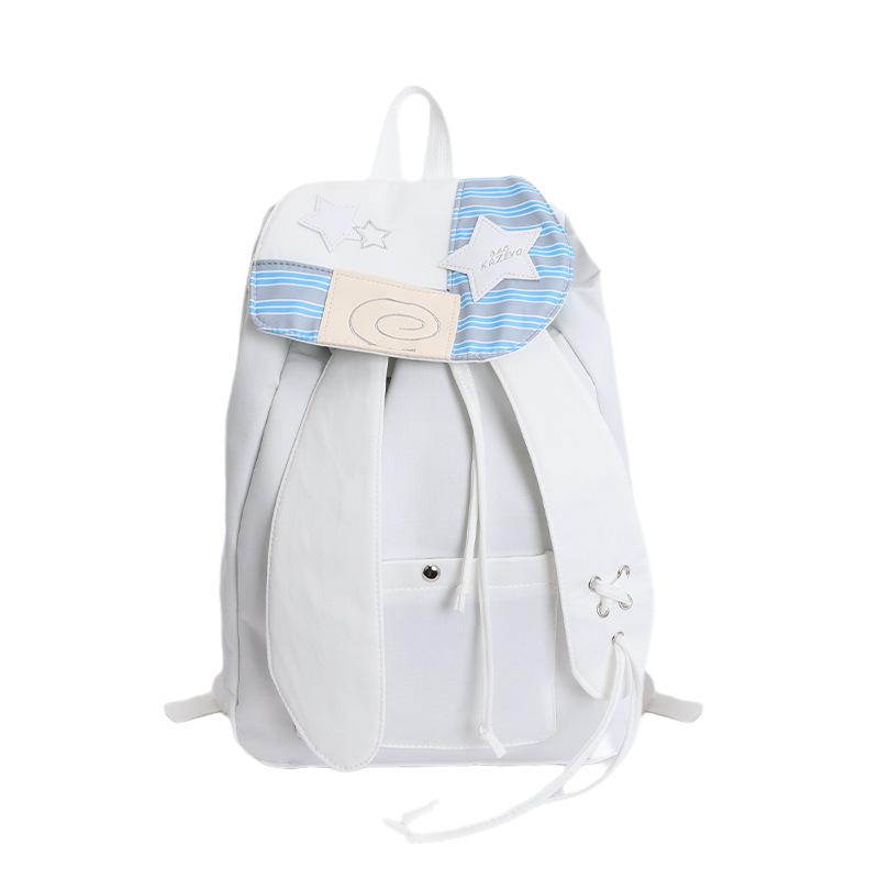 Schoolbag Korean Version Travel Versatile Commuter High-value Rabbit Ears Flip Bundle Backpack Junior High School Student Class Backpack