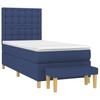 Vidaxl Continental Bed With Mattress, Blue, Fabric, 90X200 Cm