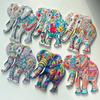 Cute Elephant Bohemian Pattern Resin Relief Magnet Traditional Design Stereo Relief For Refrigerator Travel Souvenir Magnetic
