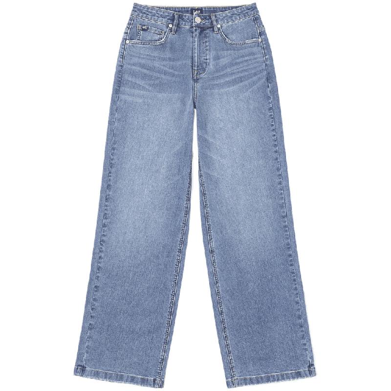 Lee428 Women s Relaxed High-Waist Straight Leg Lightweight Jeans 28