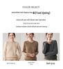 Women's Light Luxury Solid Color Hollow-Out Round Neck Cashmere Knit Base Layer for Fall/Winter