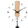 Wall Clock with Pendulum Lightweight Round Non Ticking Hanging Minimalist Home Decor for