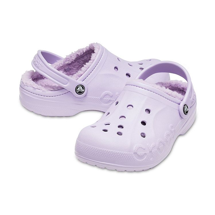 Crocs Baya EVA Warm Cotton Comfortable Lightweight Beach Sandals Unisex sandals Light-Purple 205969-50P
