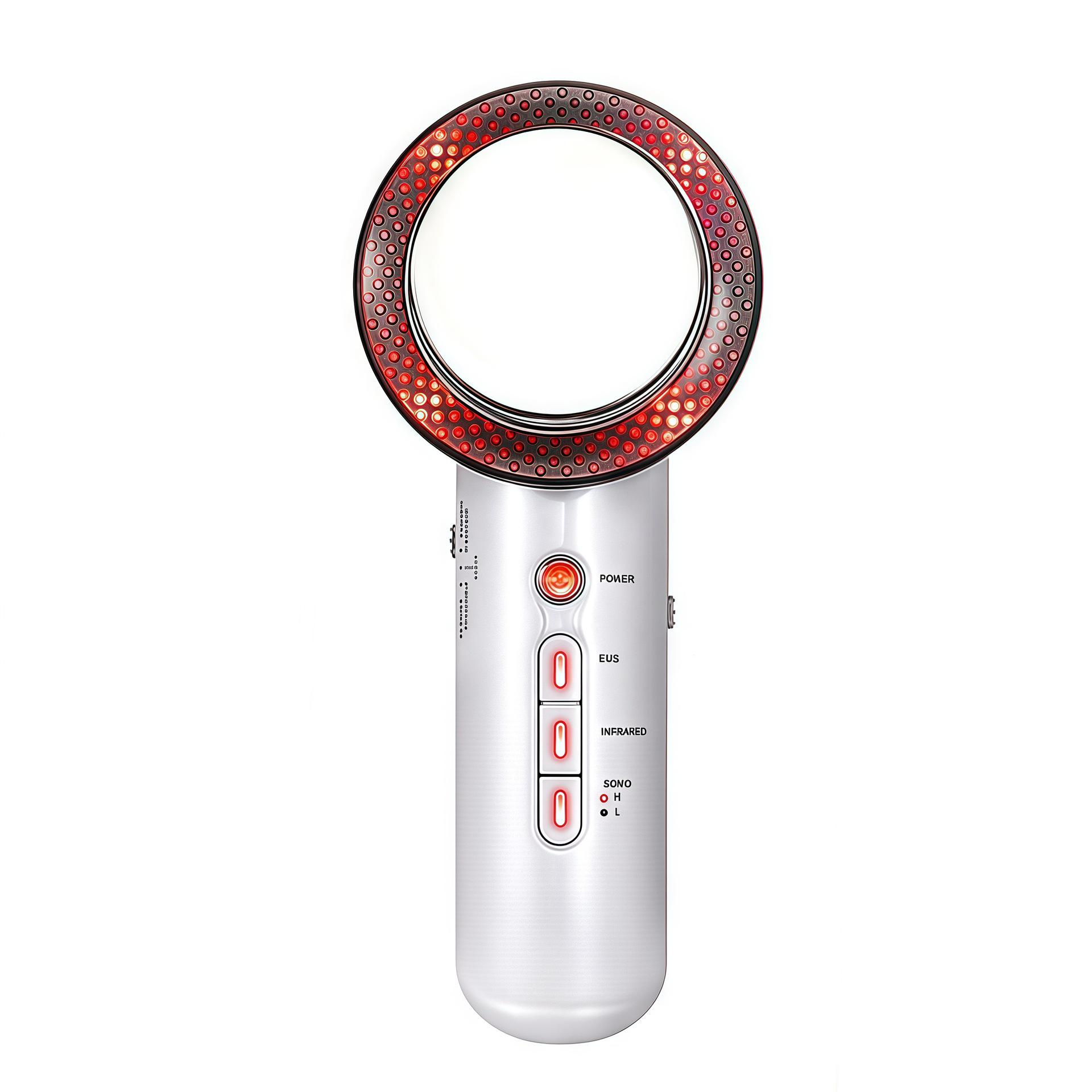 

New 3-in-1 Slimming Ultrasonic Handheld Massager for Beauty Salons & Home Simple Small Package білий