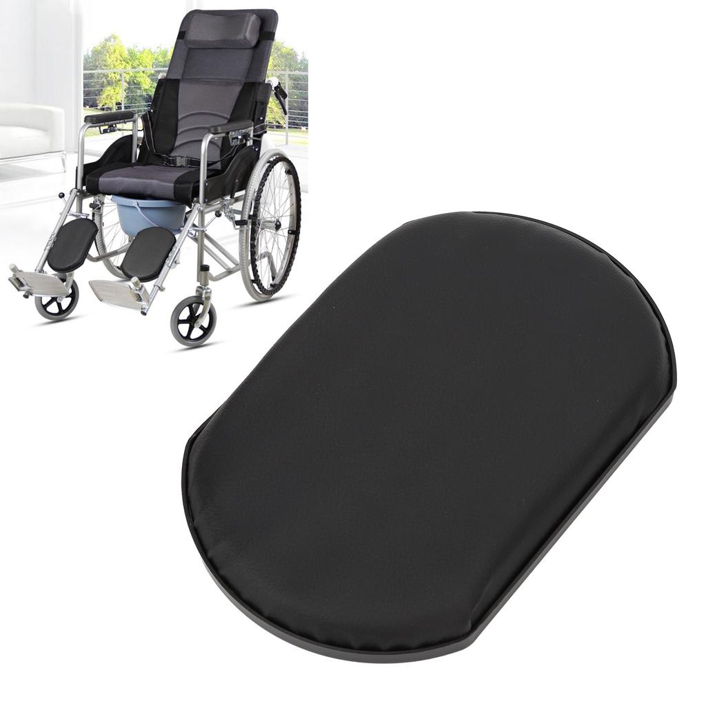 Wheelchair Elevated Leg Rest Calf Pad Leather Replacement Wheelchair Calf Pads for Most Manual Wheelchairs Black