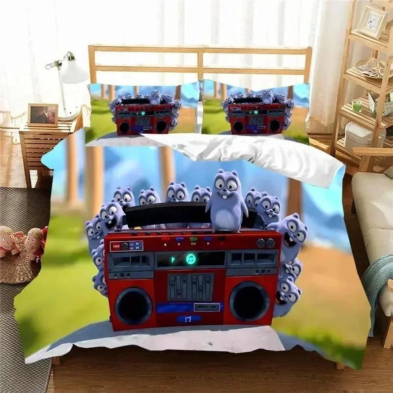 3D G-Grizzy and The Lemmings Bedding Set Printed Bed Set With Pillowcase Bed Duvet Cover Soft Queen King Size Bedclothes Home
