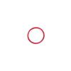 For Jaguar XE 2016-2019 Red Aluminum Alloy Steering Wheel Horn Button Ring Trim