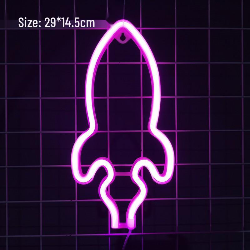 LED Neon Butterfly & Planet Wall Light - Decorative E-sports, Bar, and Photo Prop Night Light