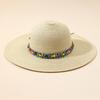 Fashion Bow Big Brim Straw Hat Women's Summer Sunshade Straw Hat Vacation with Sun Hat Dome Foldable