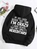 Unisex Fall Autumn Slogan Letter Print Retro Vintage Graphic Hoodie Hooded Sweatshirt Print Casual Top for Daily Wear Weekend Trav