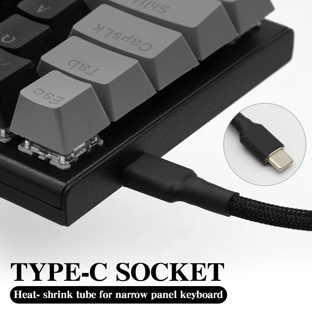 Mechanical Keyboard Aviation Plug Coil USB Type-C Cable Metal Pilot Connector Game GX16 USB Keyboard Cable Keyboard Accessories