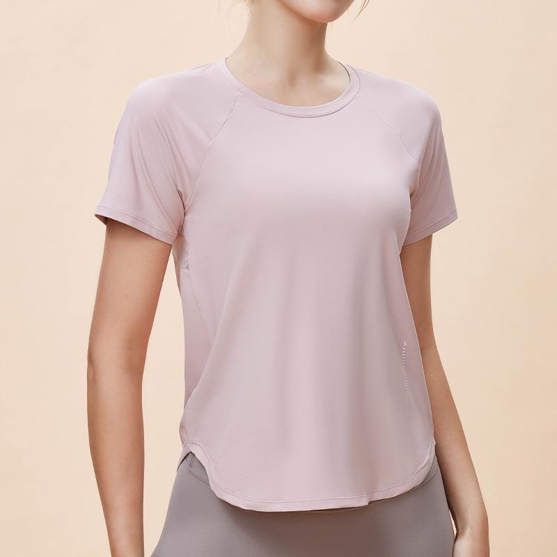 

Женская сетчатая футболка для йоги с влагоотводящим эффектом - Короткий рукав Large