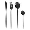 4 pz/set Oro Nero In Acciaio Inox Stoviglie Posate Da Tavola Coltello Colorato Forchetta Cucchiaino Posate Eco Friendly Per Il Partito