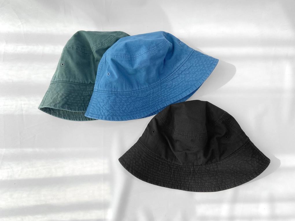 Women's Unisex Plain Washed Bucket Hat