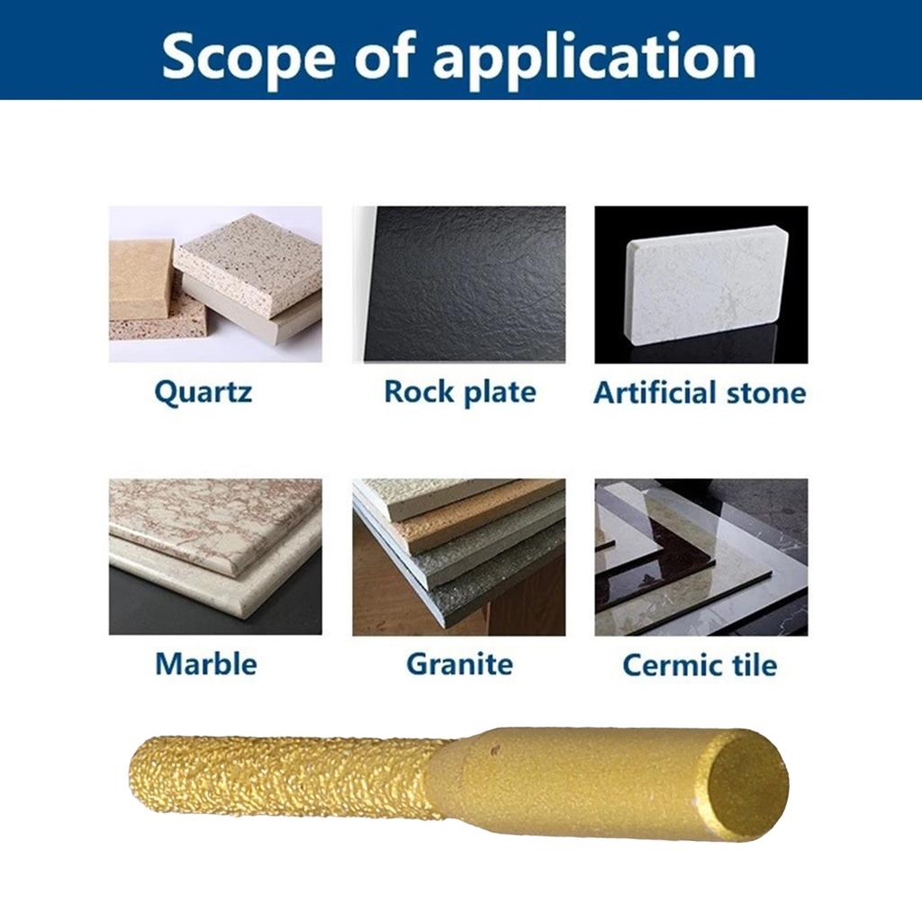 Edge Cutting Router Bit with Brazed Finish Suitable for Use In Marble Granite and Quartz Applications with Engraving Machines