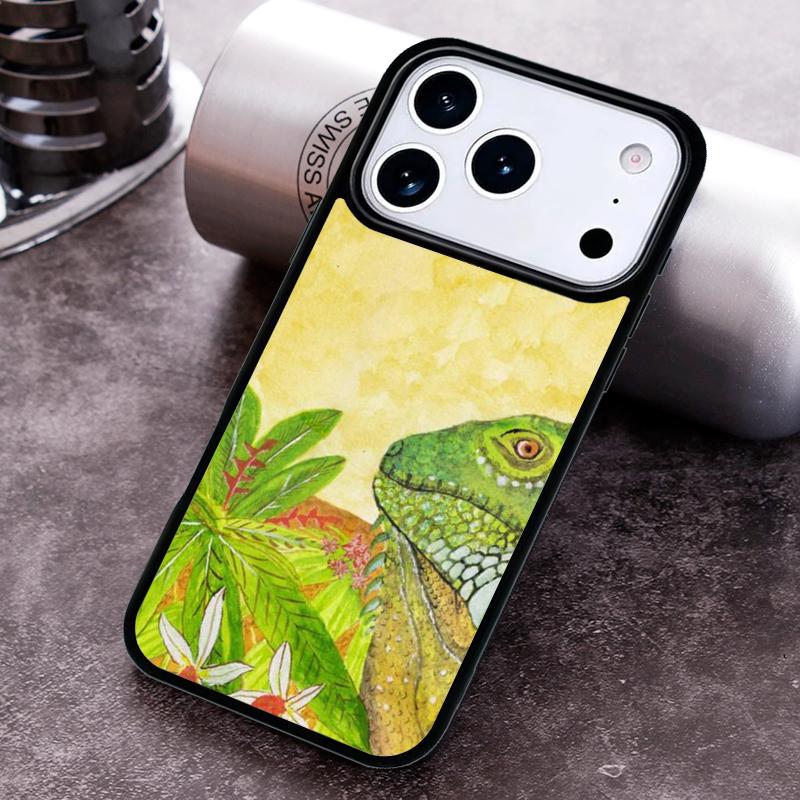 animal Chameleon Phone Case For iPhone 17 16 15 14 13 12 11 Pro Max Plus 17Air Soft Silicone Cover