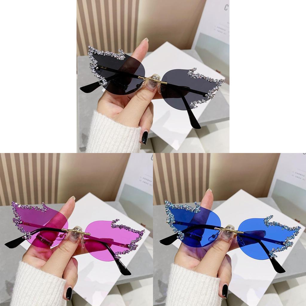 Occhiali da Sole a Forma di Fiamma con Protezione UV400 per Festa di Halloween e Street Style