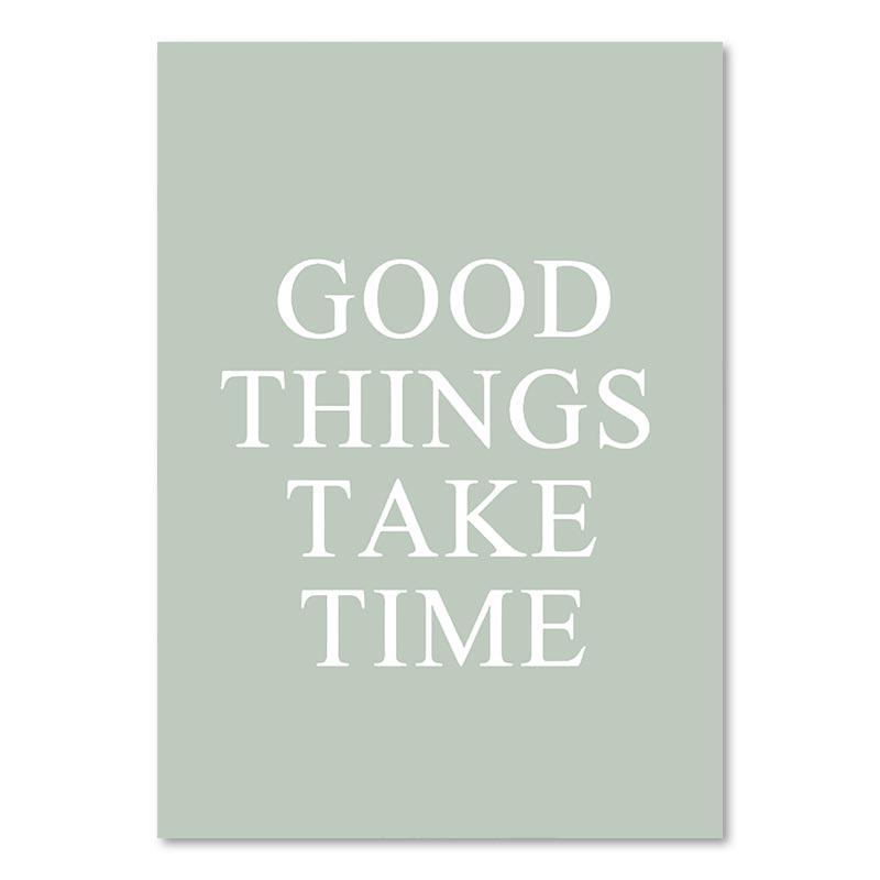 Abstrakt linje Figur Gröna löv Affisch Modern Väggkonst Dukmålning Nordisk Minimalistisk Bildtryck Hem Vardagsrum Inredning