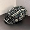 Style Retro Street Checkered Pattern Neutral Casual Duckbill Cap For Autumn