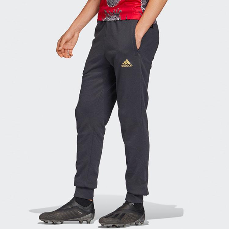 Adidas Manchester United Logo Track Pants Men Bottoms Carbon-Black FH8548