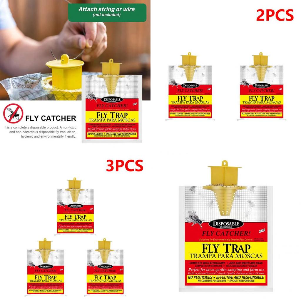 Spdak Fliegenfallen Outdoor Fliegenfallenbeutel Effektiver Fliegenfänger für den Außenbereich 214x198mm Größe