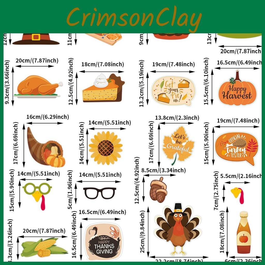 Festive Turkey Design Photo Props For Thanksgiving Day Party Celebration