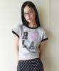 ROLAROLA I Love Rola Patchwork Ringer T-Shirt Gray