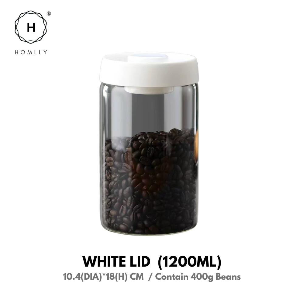 HOMLLY Luft Food Storage Glass Canister Container with Airtight Lid (X3PCS)