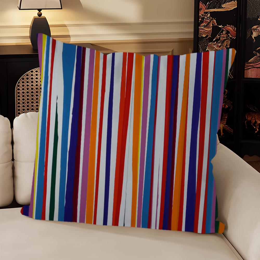 Luxury Brand Pattern Stripes Art cushion cover Living Room Headboard Bedroom Office Cushion Cushion Sofa Nap Time Pillow Case