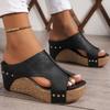 Women's Sandals Lightweight High Heels Sandals For Summer Shoes Women Wedges Heeled Slippers Summer Footwear Female Sandalias