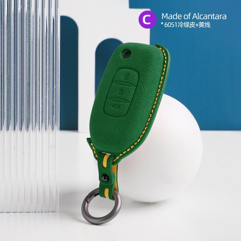 Car Key Case Cover Shell For Renault Megane 3 Dacia Duster Kadjar Captur Symbol 3 Buttons Koleos Alcantara Car Remote Protector