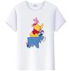 Y2K Tshirt Kawaii Tops Unisex Cartoon Winnie The Pooh Tigger Friends Graphic t-shirt Summer Blouses White Tees