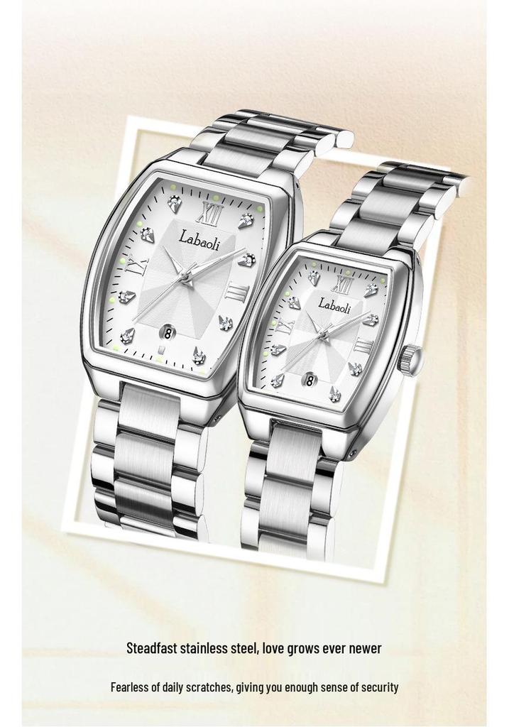 La Baoli Couple Quartz Waterproof Steel Wristwatch LA531