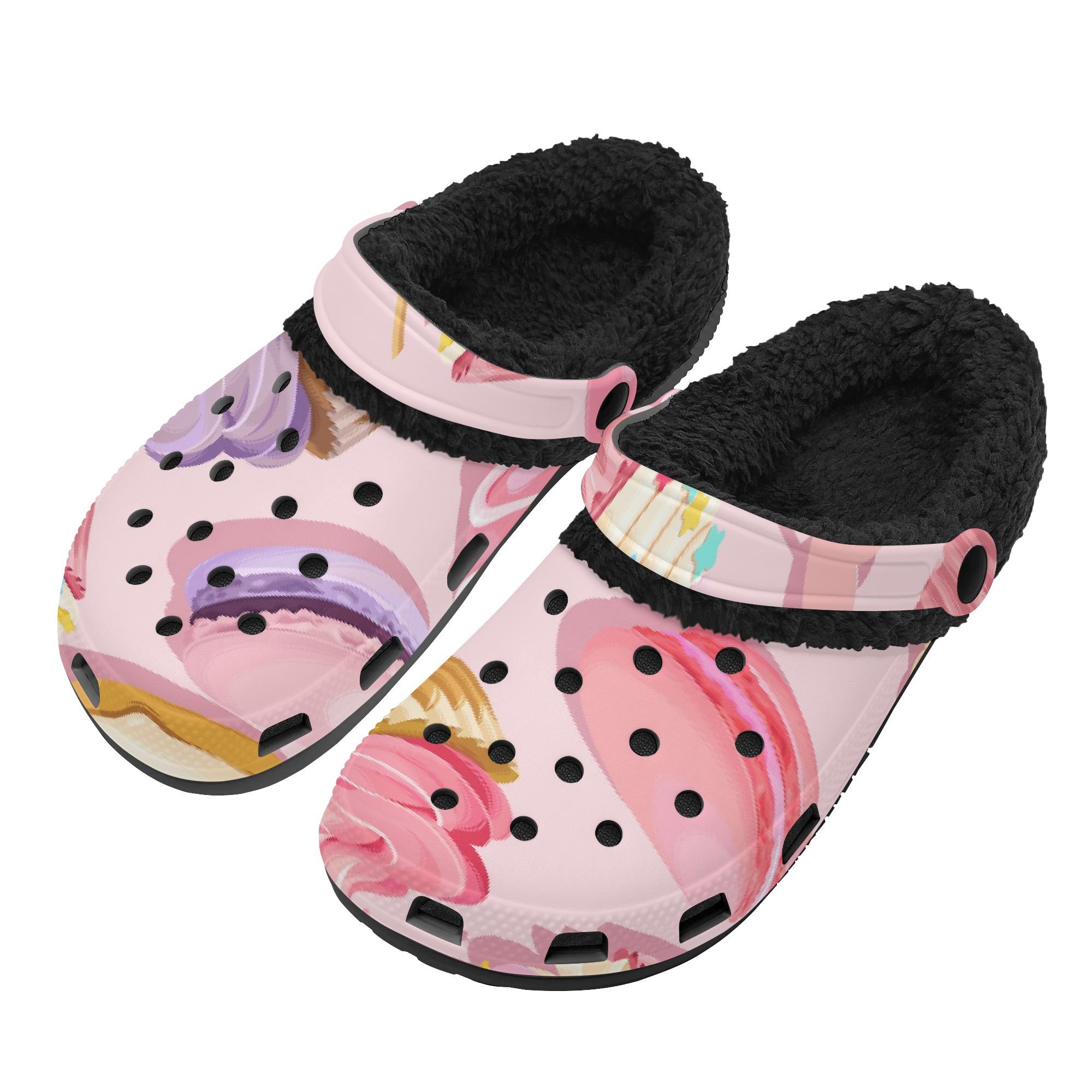 

1 Pair Unisex Black Fleece Lined Clogs Cozy Winter Slip On Shoes Using Flexible EVA Base, Stable Grip Design, Comfortable Casual Footwear 48 чорний