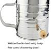 Flour Sifter Semi-automatic Handheld Hand-crank Sieve Stainless Steel Graduated Inclined Mouth Flour Sieve Kitchen Gadget
