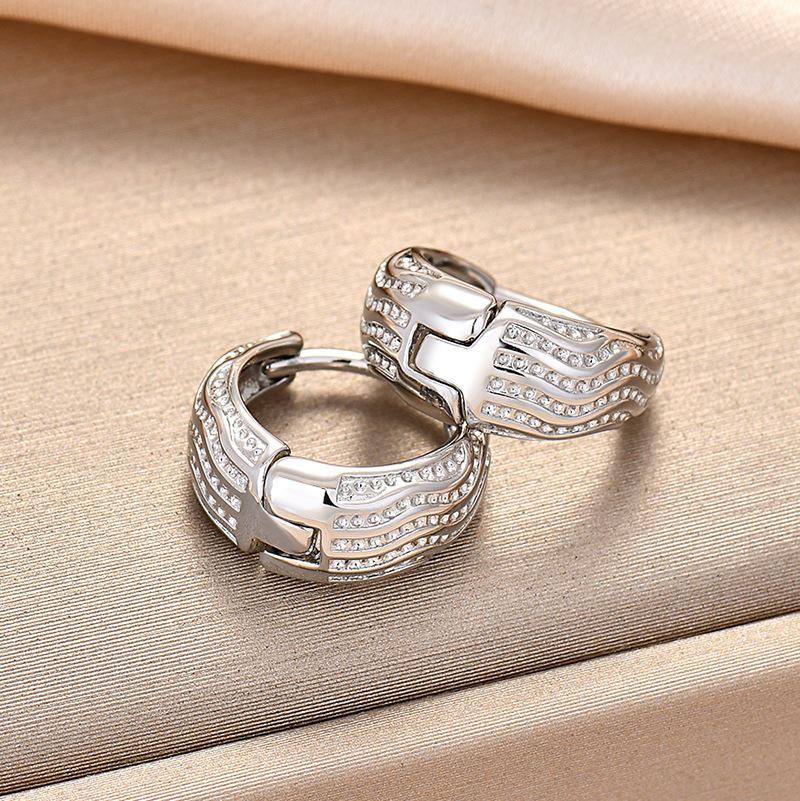 Cross-Border Fashion Light Luxury Retro Bronze Gold-Plated Geometric Earrings with Unique Design for Women