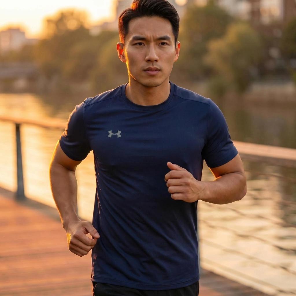 Under Armour Short Sleeved T Shirts Unisex Navy Blue 26500508-409