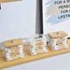Cotton Swab Storage Box Can Be Stacked with Portable Transparent Household Cosmetic Container Square Organizer Box