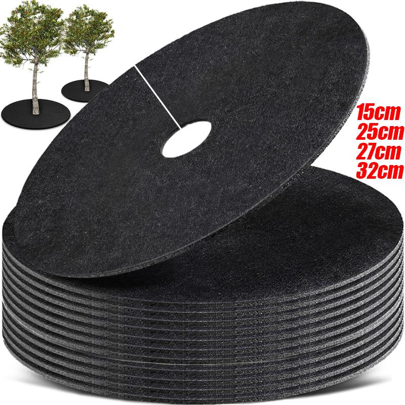Non-Woven Tree Mulch Rings Tree Protector Mats Garden Growth Weed Control Plant Root Protection Cushions Anti-weed Cloth Films