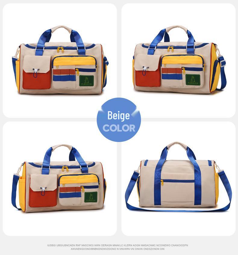 Men's and Women's Large Capacity Crossbody Handbag for Travel and Fitness with Dry/Wet Separation