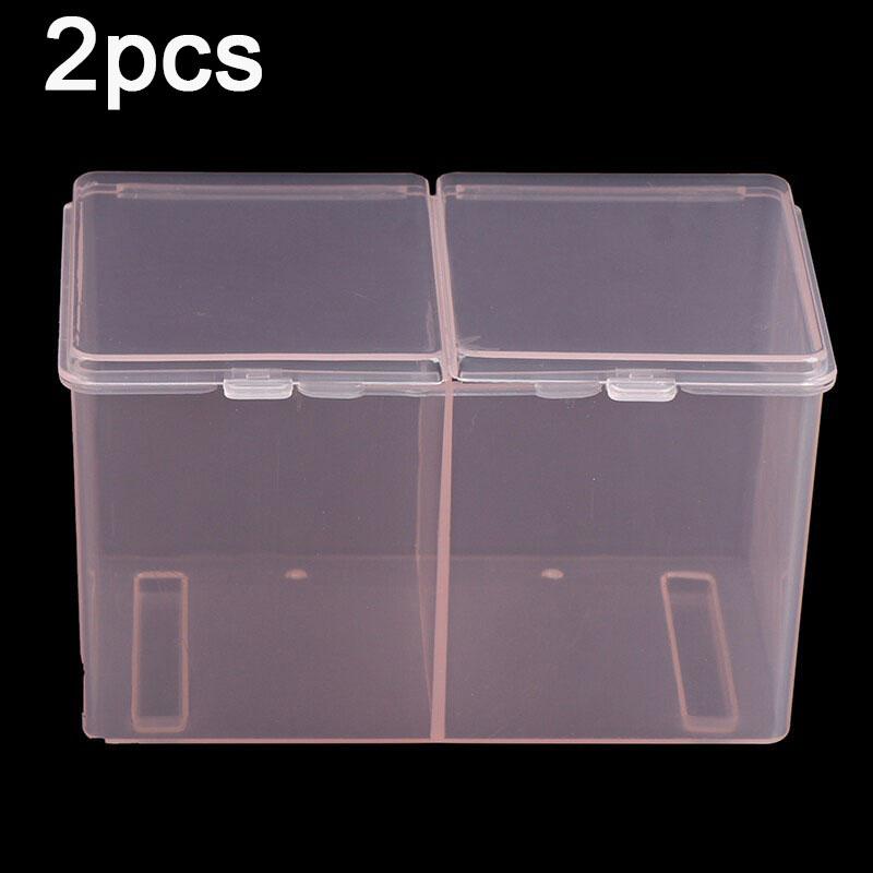 Double Girds Cotton Pad Storage Box Makeup Container Multifunctional Jewelry Nail Tool Empty Case
