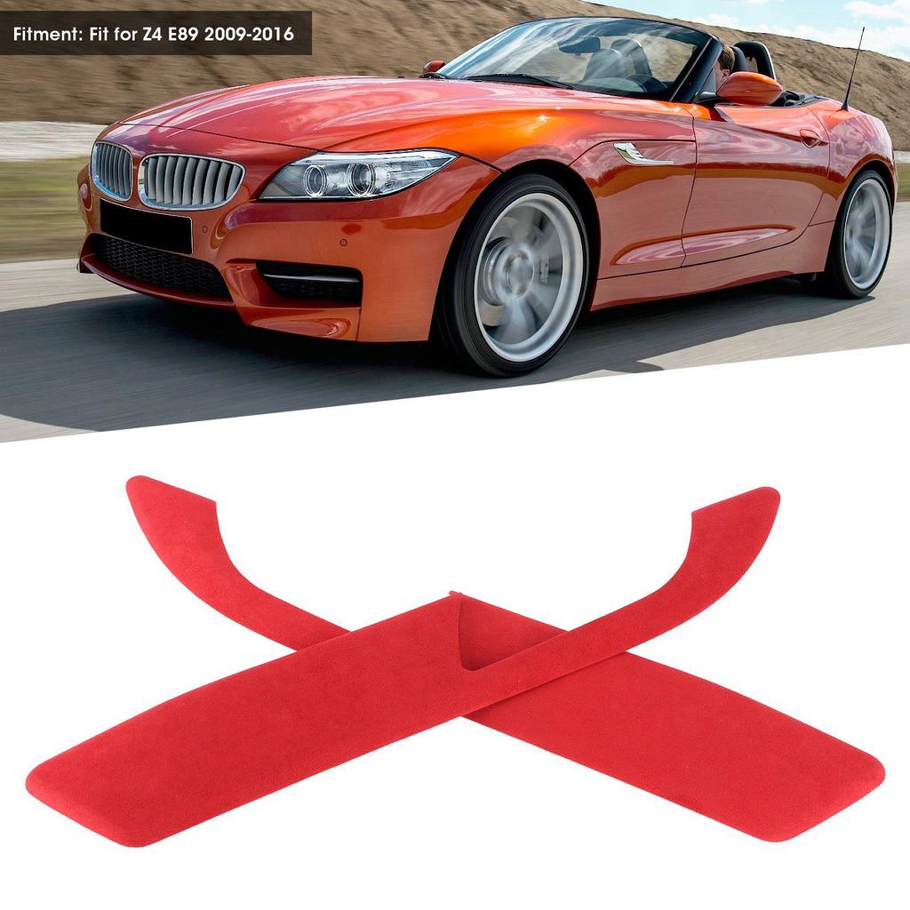 2pcs Suede Interior Door Handle Panel Cover Frame 2mm Thick Fit for  4 E89 2009‑2016