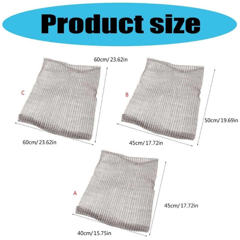 4pack Durability Stainless Steel Rodents Proof Meshes Bags Breathable for Gogga Control Outdoor Indoor Use