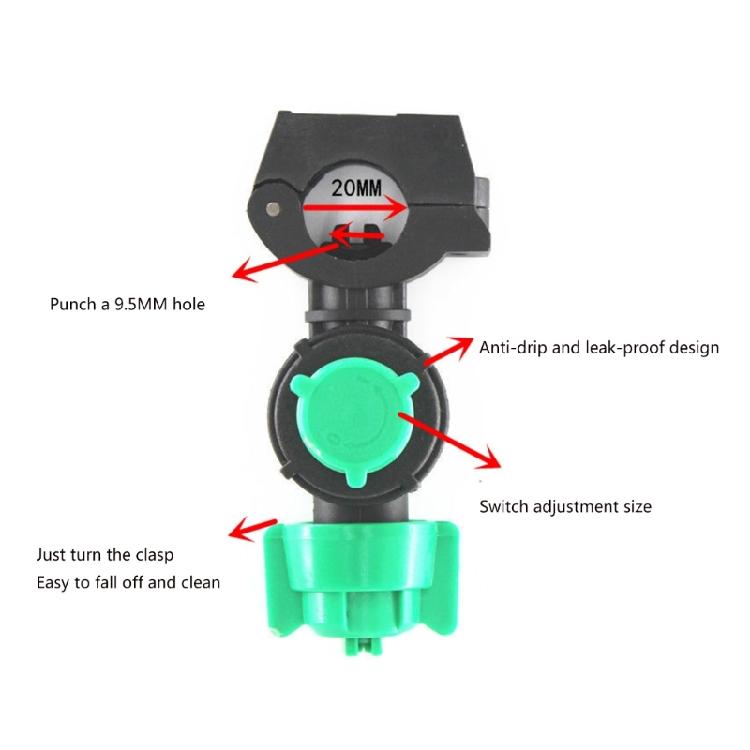 Garden Leak Resistant Agricultural Sprayed Nozzles Pack Of 10 Adjustable Fan Shape Sprayed Efficient Liquid Distribution