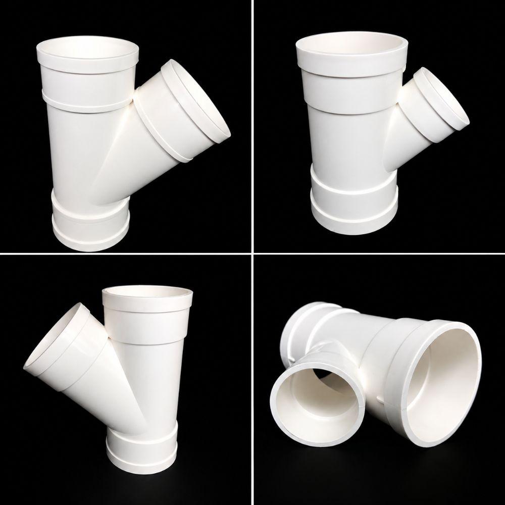 2",3",4",5",6" PVC Drain Wye Fitting Y-Shaped Drain Pipe Joint Pipeline Accessories