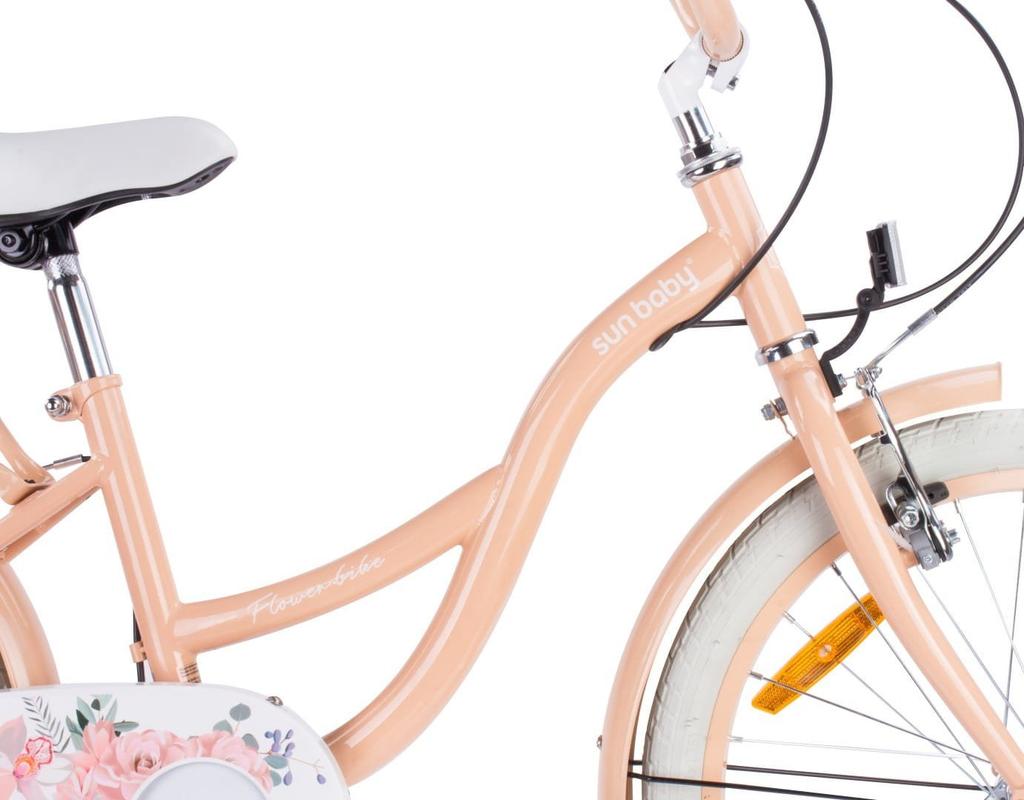 20 Inch Bicycle For A Girl Child Shimano 6 Gears Flower Bike Apricot Sun Baby
